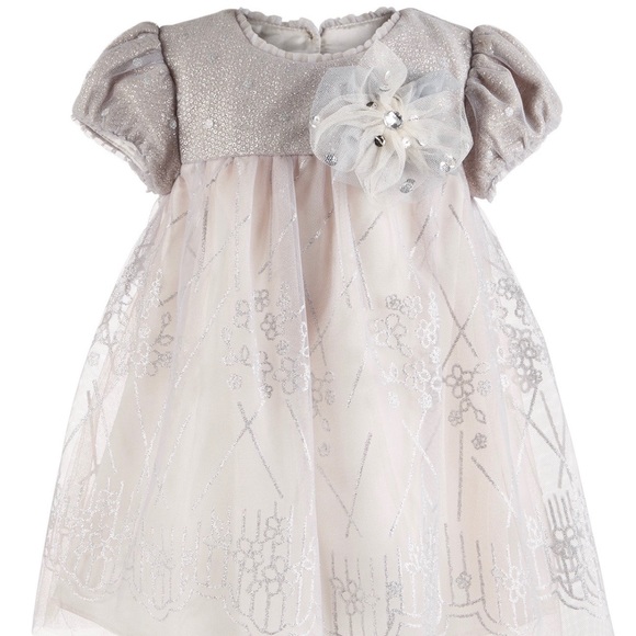 Bonnie Baby 24M Shimmer Floral Tulle Party Dress NWT - Picture 1 of 5